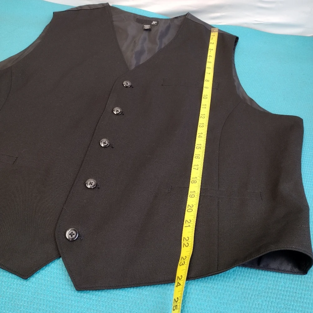 Men's JF J. Ferrar Tuxedo Suit Vest Black - Size XXL